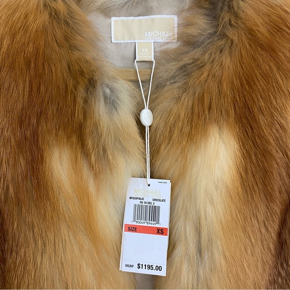 NEW Michael by Michael Kors XS Genuine Fox Fur Vest - Picture 6 of 11